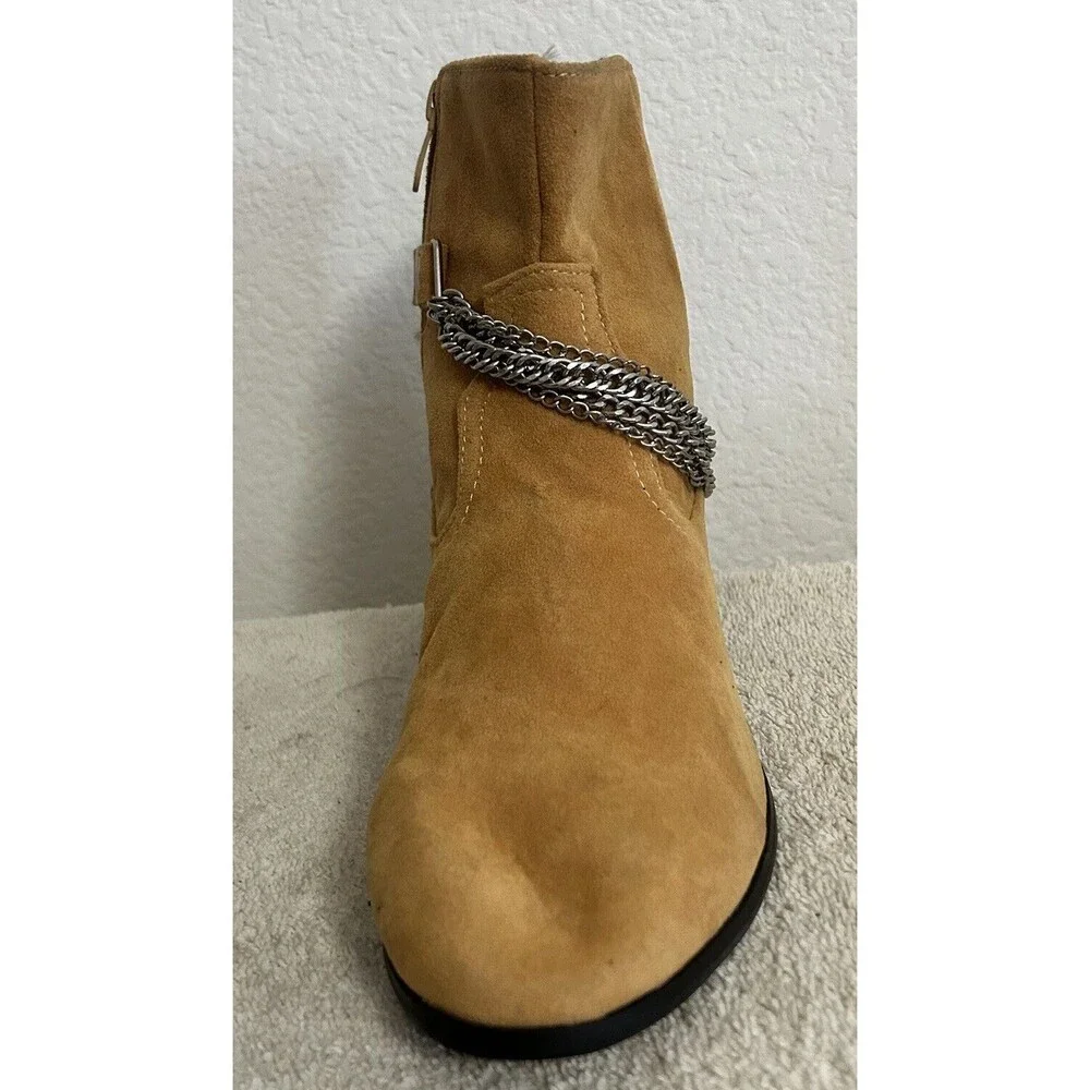 Black and Street Handmade Men's 44 US 10 Wedge Leather Silver Chain Tassel Boots